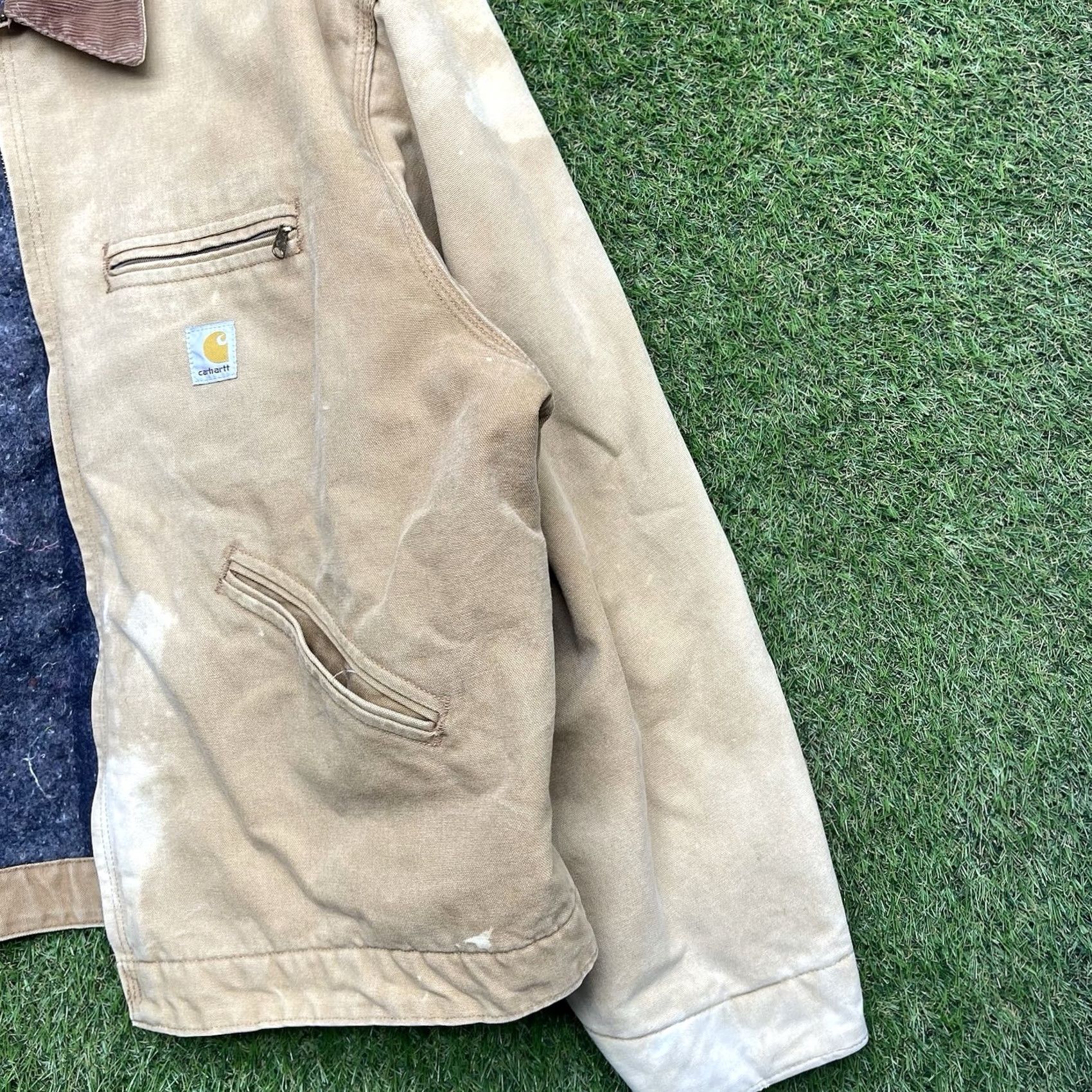 Carhartt VINTAGE Carhartt Detroit Jacket Mens 52 Brown USA J01 BRN Workwear Bomber Lined Jacket Regular Big & Tall Chest 58 USA Theme Carhartt J01 BRN Size US L / EU 52-54 / 3 - 6 Thumbnail