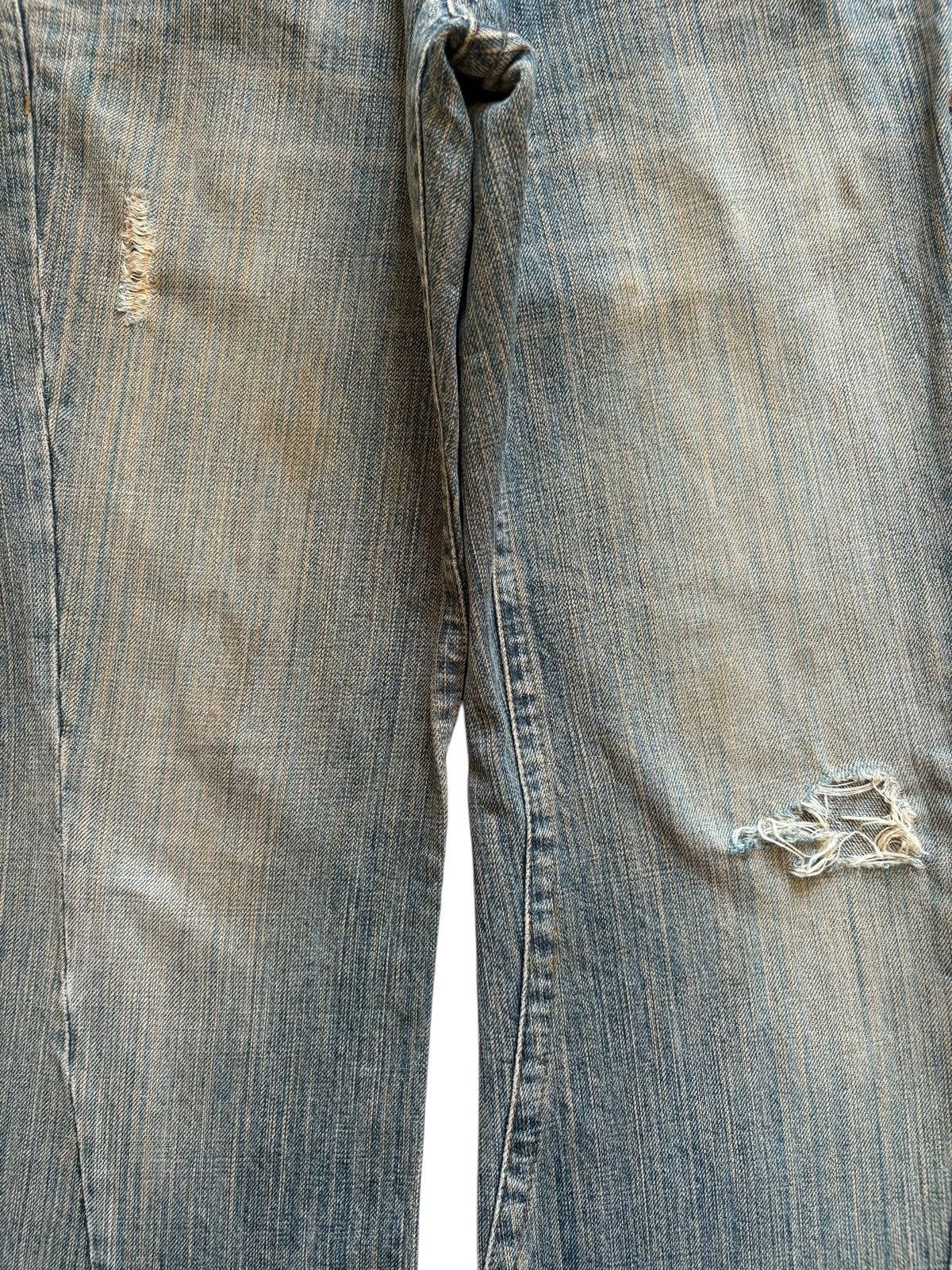If Six Was Nine × Japanese Brand × Tornado Mart Vintage Tornado Mart Rusty Mud Wash Distress Rip Flare Jeans Size US 32 / EU 48 - 5 Thumbnail