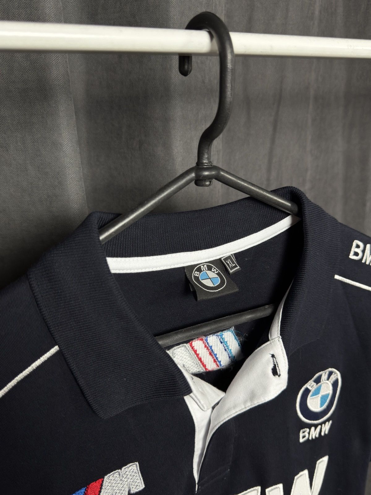 BMW × Vintage Vintage BMW Racing Polo Shirt F1 Grand Prix Size US XL / EU 56 / 4 - 2 Thumbnail