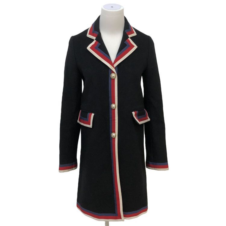 Gucci Gucci Web Trim Wool Coat Size 38 Size XS / US 0-2 / IT 36-38 - 1 Thumbnail