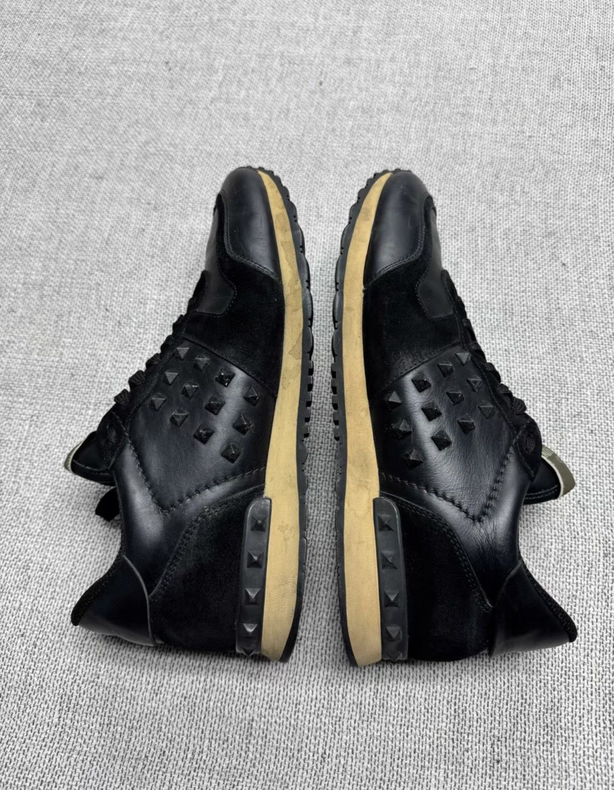 Valentino Valentino Black Studded Platform Sneakers Fair condition K37 Size US 9.5 / EU 42-43 - 3 Thumbnail