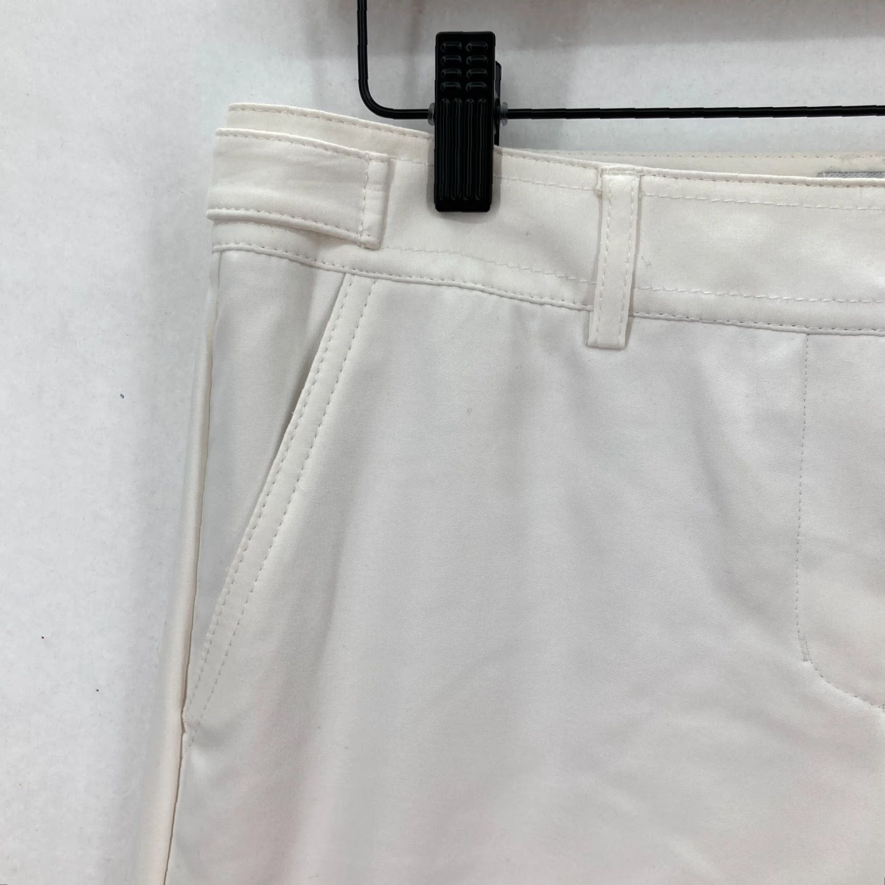 Express Express Columnist Dress Pants Women's 4 Slim Flared Leg Beige Stretch Fabric NWT Size 27" / US 4 / IT 40 - 3 Thumbnail