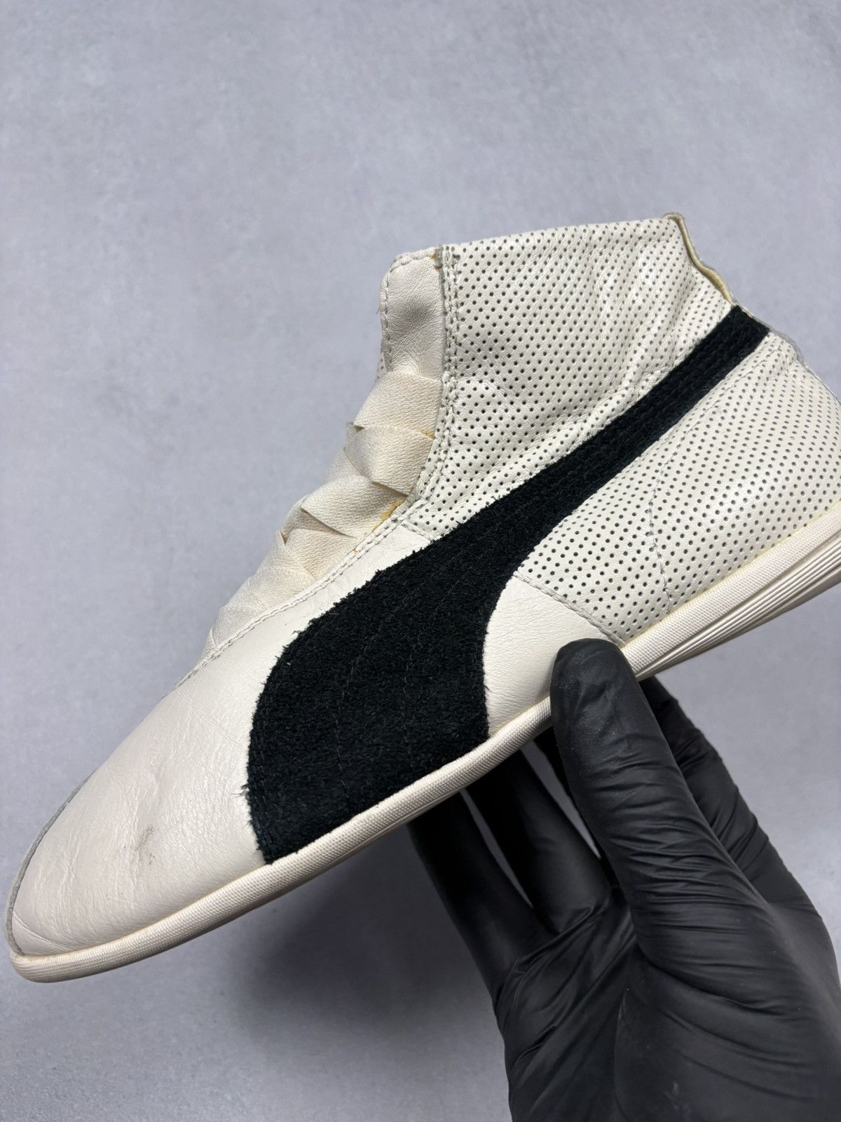 Puma 00s Puma Y2K Eskiva High Top Leather Sneakers Vintage Zip Size US 7.5 / IT 37.5 - 5 Thumbnail