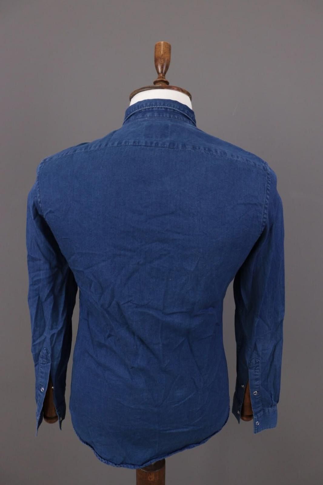 Acne Studios Acne Blue Denim Long Sleeve Snap Down Shirt Size 46 S Size US M / EU 48-50 / 2 - 8 Thumbnail