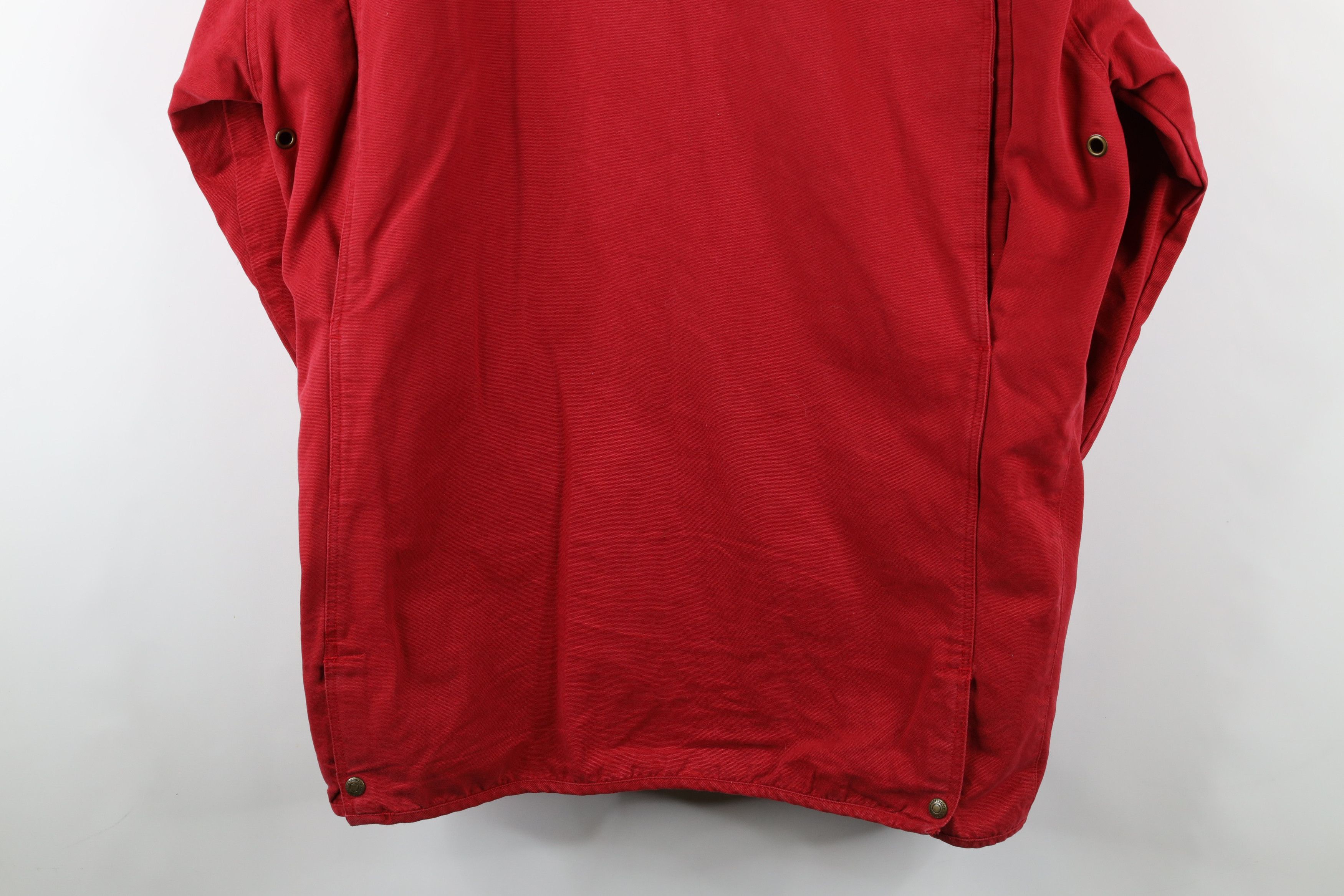 Eddie Bauer × Vintage Vintage 90s Eddie Bauer Canvas Chore Barn Jacket Red Cotton Size US L / EU 52-54 / 3 - 14 Thumbnail