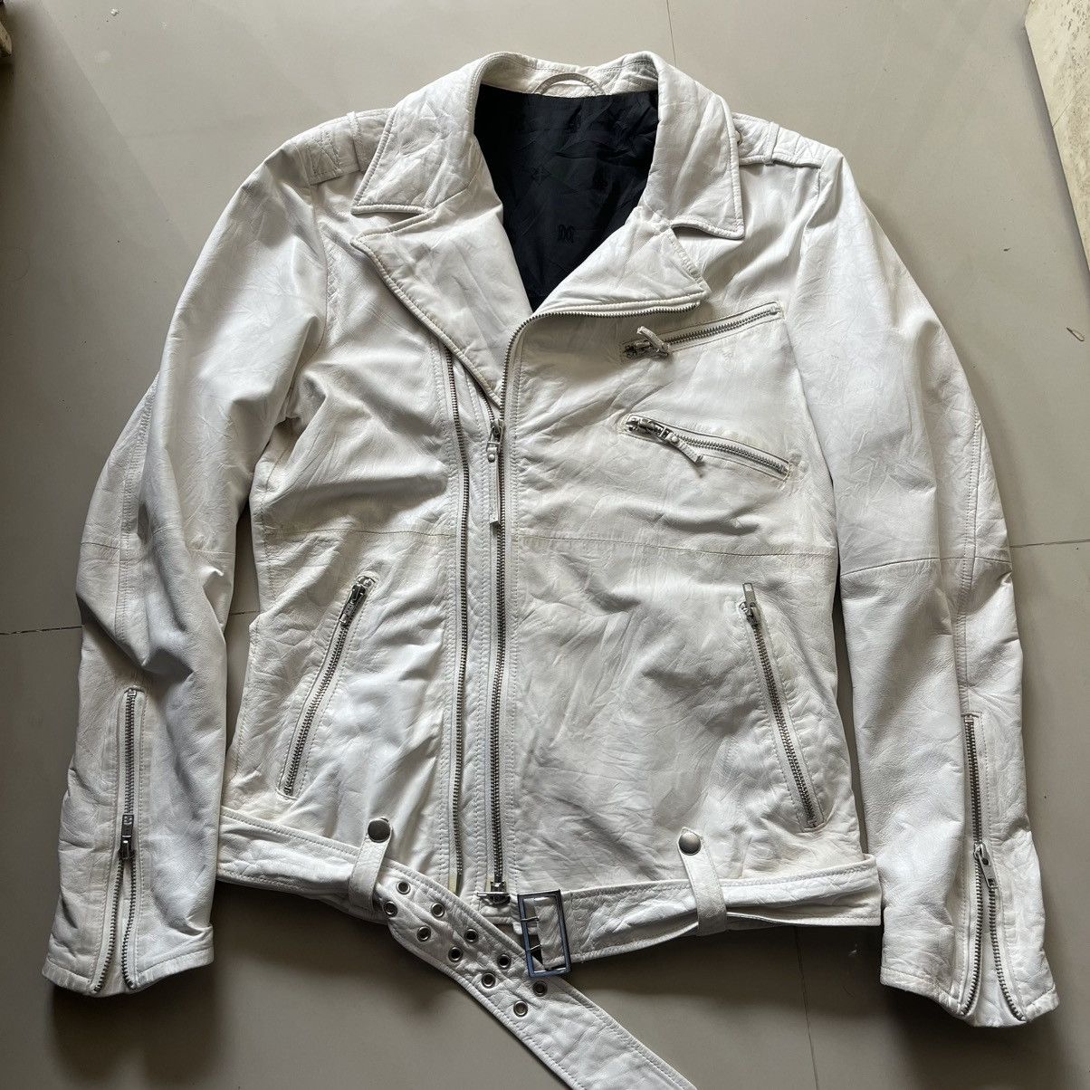 Japanese Brand Custom Culture white leather jacket Size US M / EU 48-50 / 2 - 1 Thumbnail