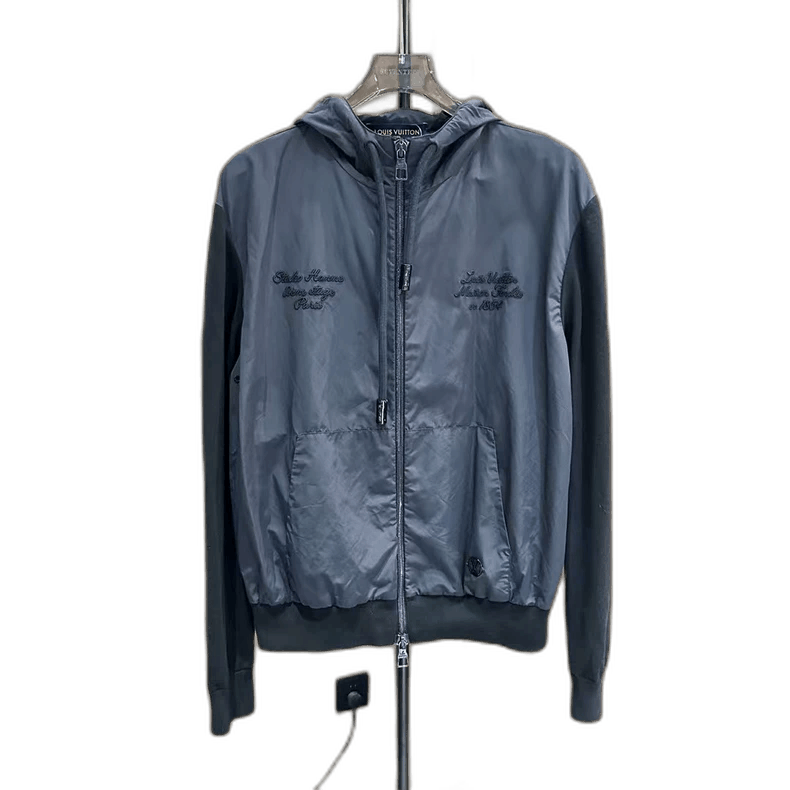 Louis Vuitton Louis Vuitton Black Embroidered Nylon Windbreaker Jacket -2 Size US M / EU 48-50 / 2 - 1 Thumbnail