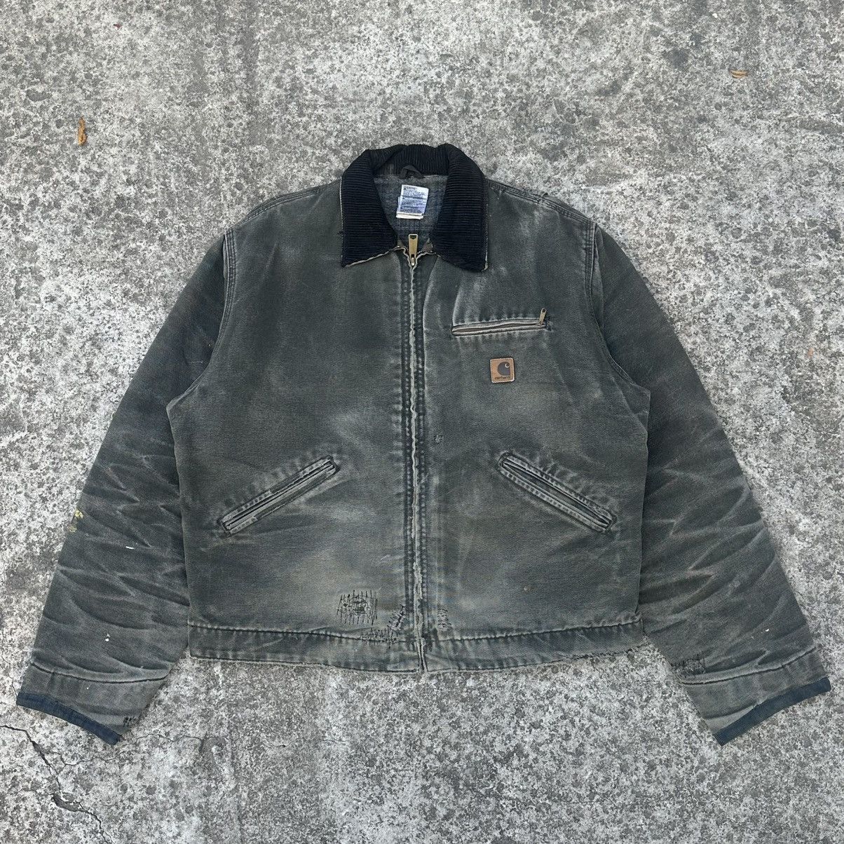 Carhartt Crazy Vintage 00s Faded Carhartt Detroit Jacket J97 MOS Size US L / EU 52-54 / 3 - 6 Thumbnail