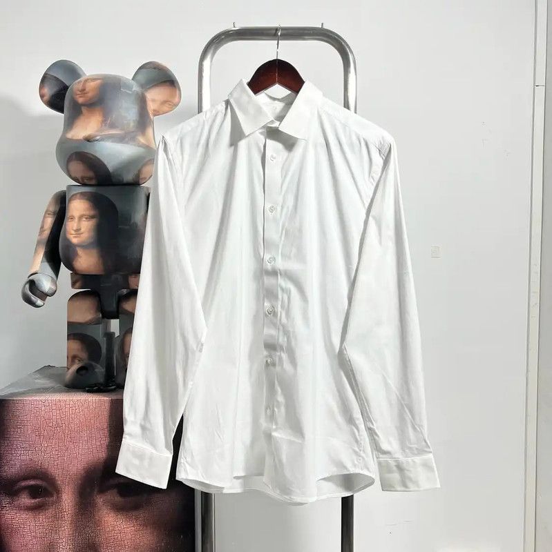 Burberry Burberry White Long Sleeve Men's Shirt Size US S / EU 44-46 / 1 - 1 Thumbnail