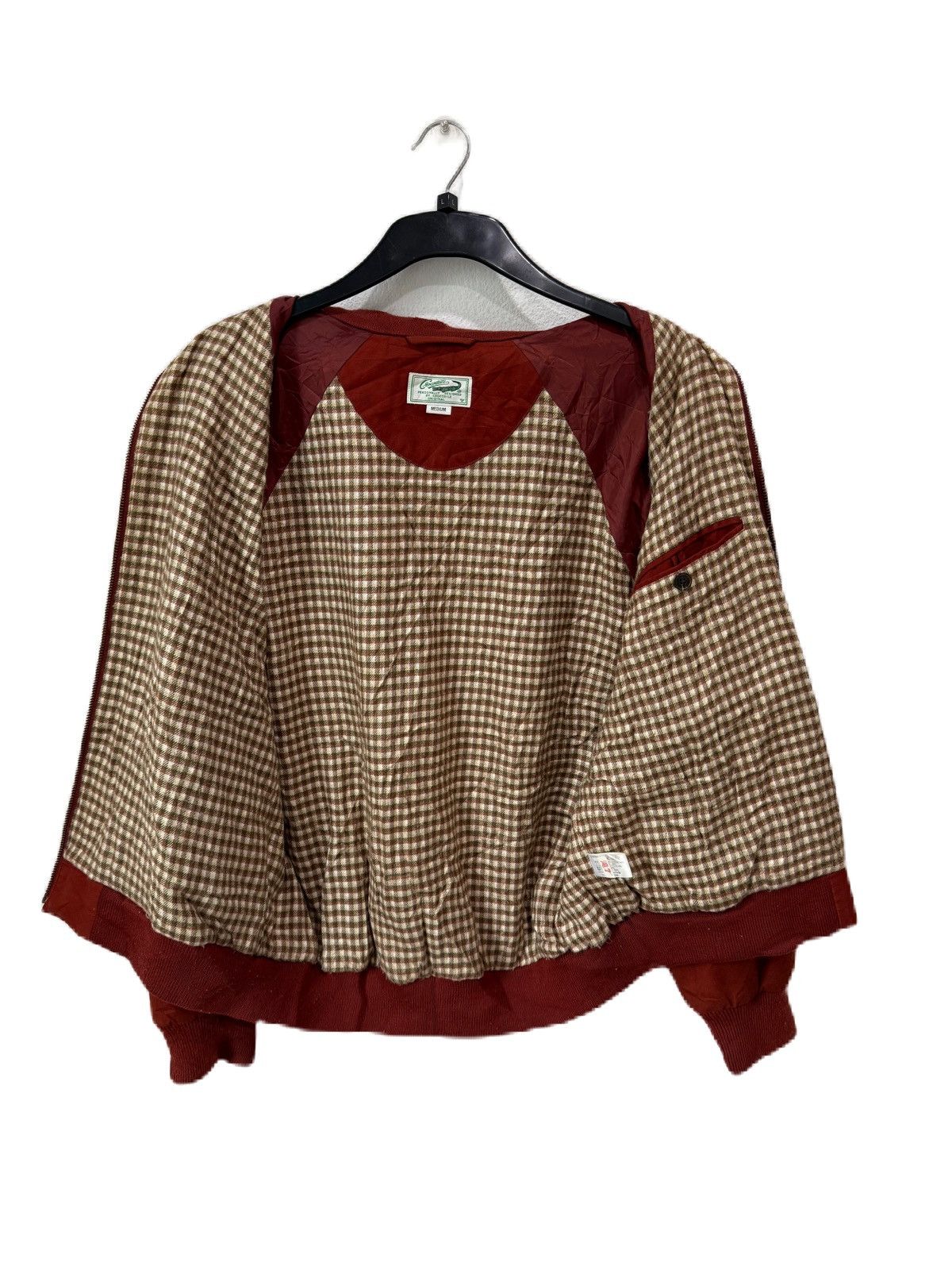 Japanese Brand Vintage Crocodile Bomber Jacket Baracuta Style Tartan Inner Size US M / EU 48-50 / 2 - 7 Thumbnail