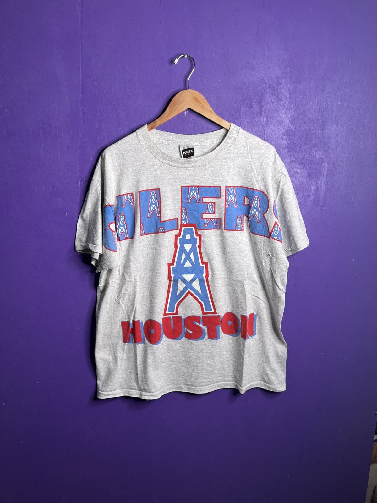 NFL × Vintage Vintage 1994 Houston oilers big logo t-shirt Size US XL / EU 56 / 4 - 1 Thumbnail