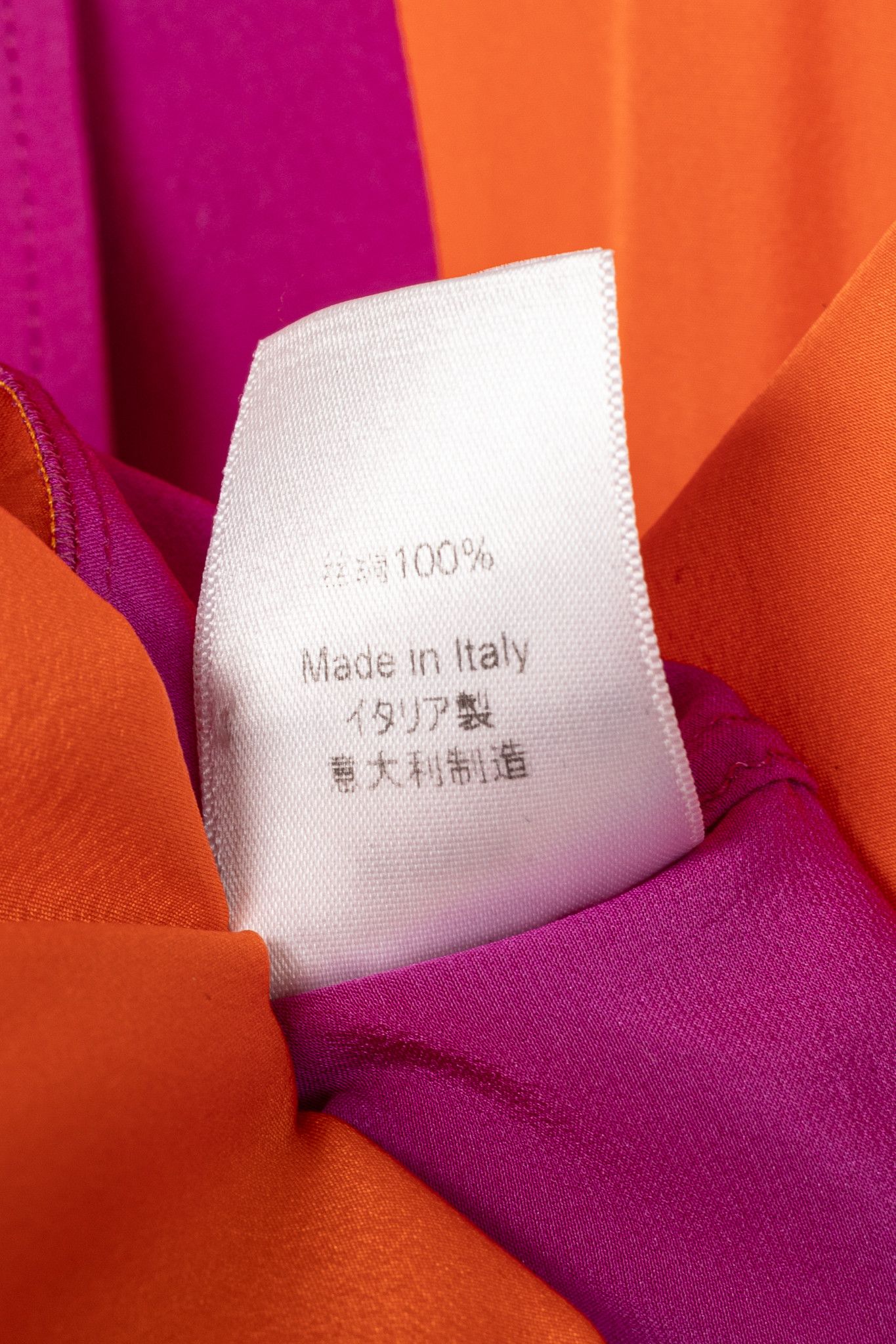 Celine Celine Fuchsia & Orange Colourblock Silk Buttoned Shirt Size L / US 10 / IT 46 - 11 Thumbnail