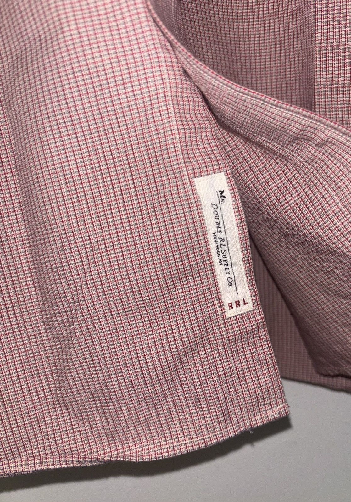Rrl Double Rl Crosshatch Suiting Shirt in Beige, Men's — image 3 of 6