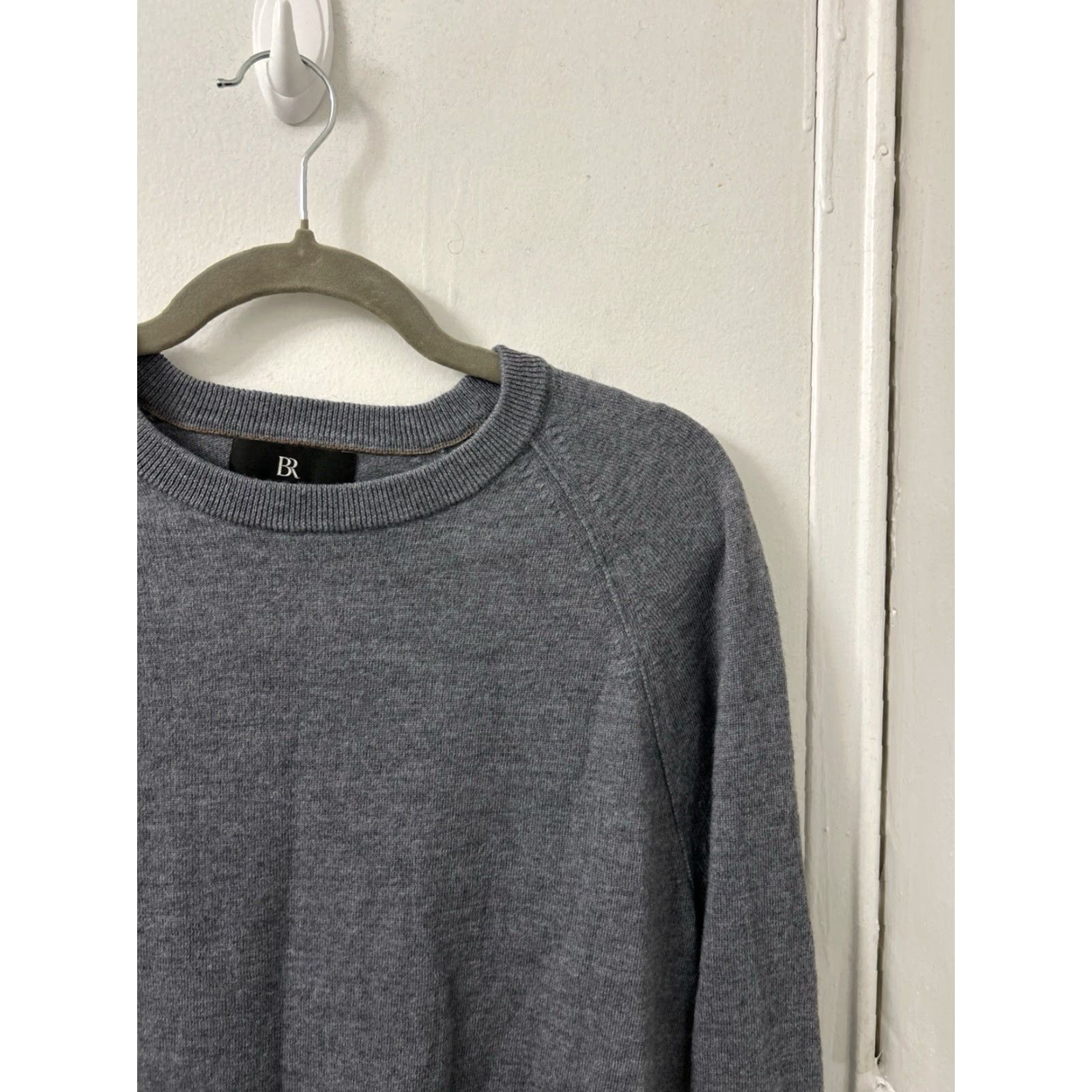 Banana Republic Banana Republic Sweater Mens M Gray 100% Merino Wool Crewneck Pullover L/S Size US M / EU 48-50 / 2 - 4 Thumbnail