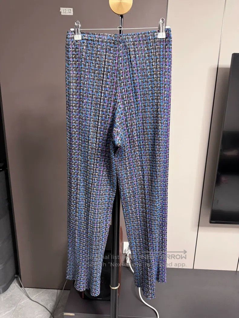 Issey Miyake Issey Miyake Mosaic Pattern Straight-Leg Pants Size 25" / US 0 / IT 36 - 3 Thumbnail