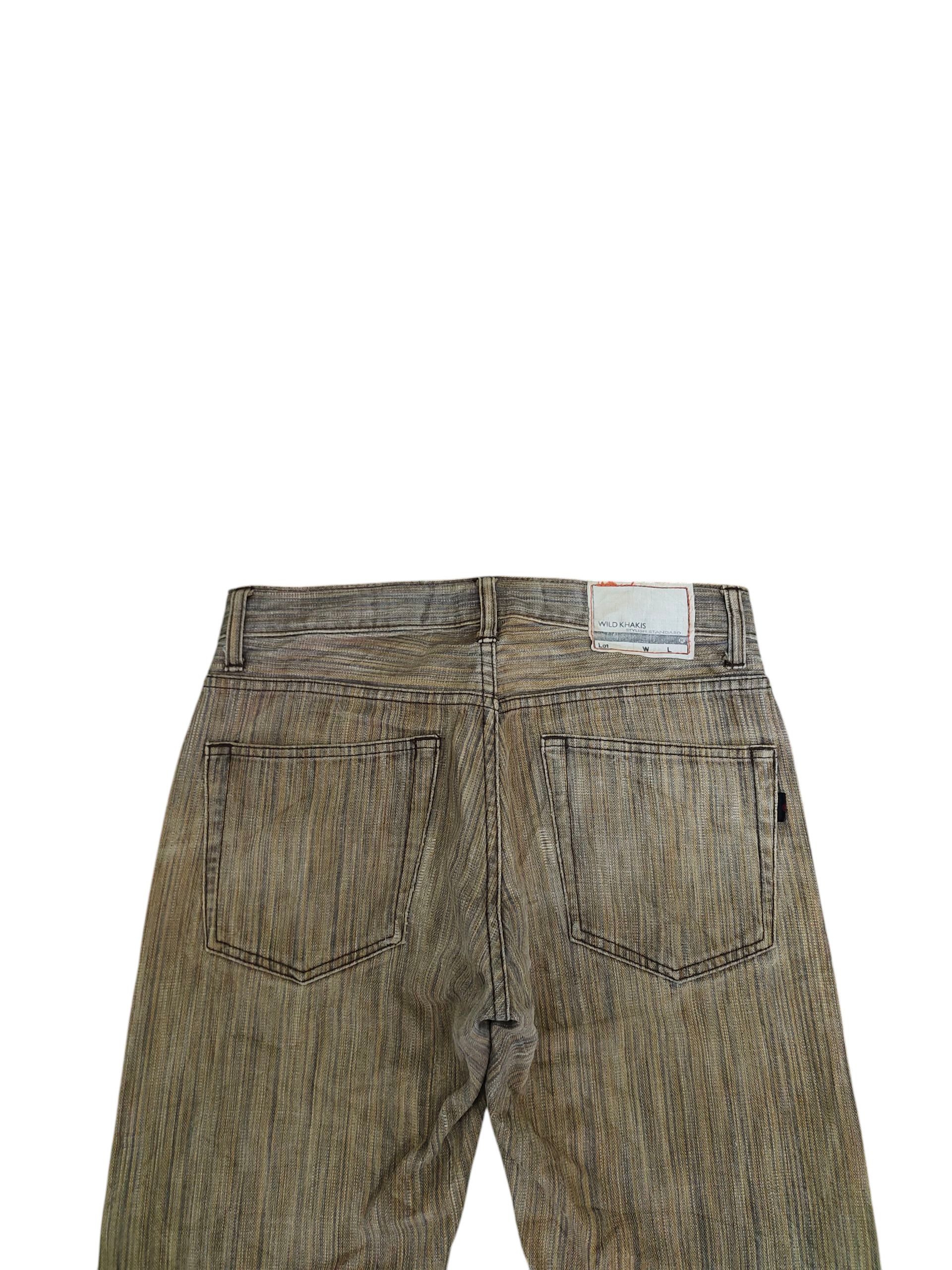 Comme des Garcons × Undercover Japanase Brand Wild Khakis Jeans - Rusty Striped Denim Size US 30 / EU 46 - 9 Thumbnail