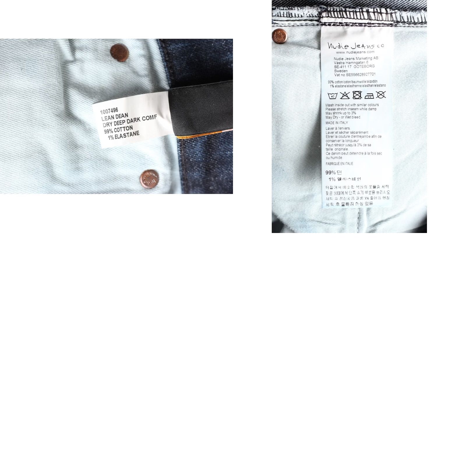 Nudie Jeans NUDIE Jeans Lean Dean Dry Deep Dark COMF Jeans Men Slim Tapered 30x30 Blue Size US 30 / EU 46 - 8 Thumbnail