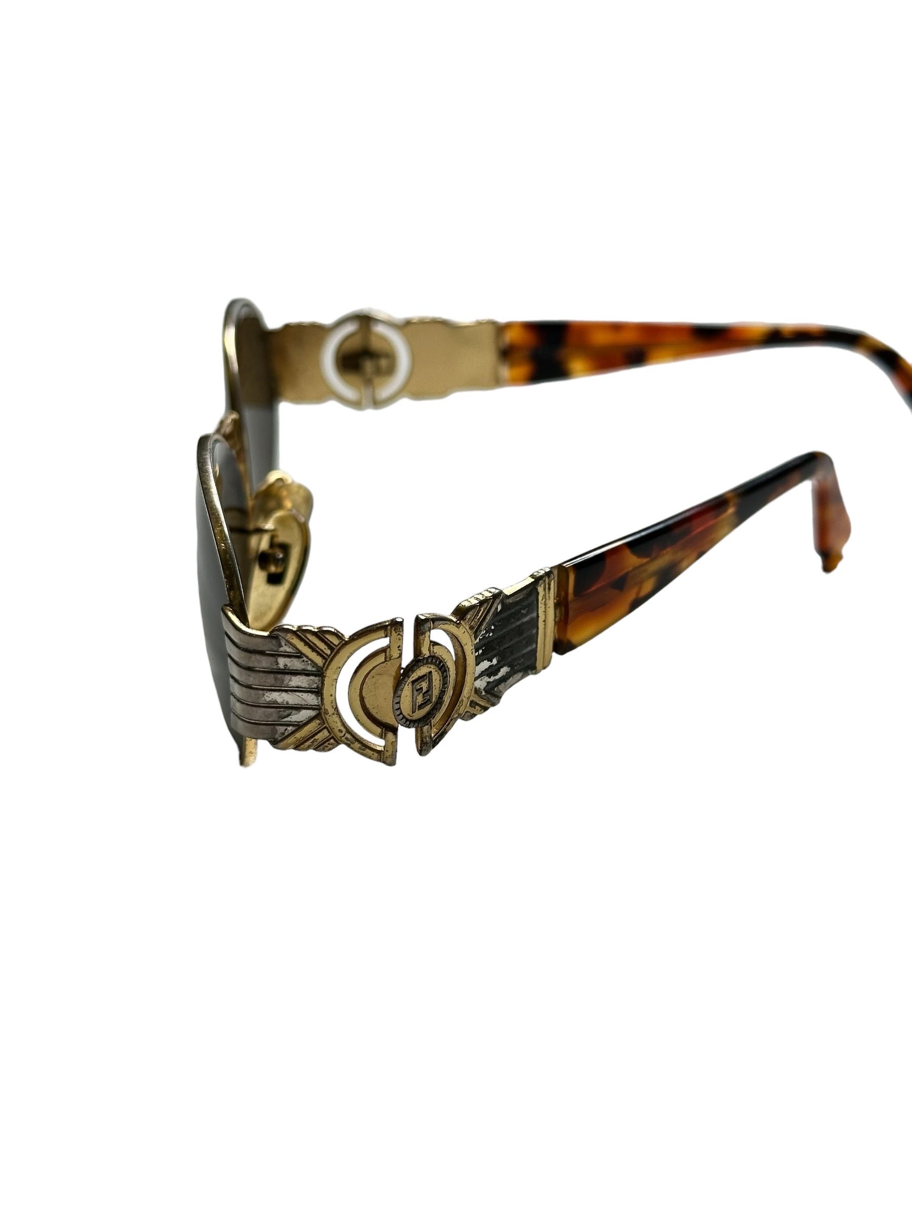 Fendi Fendi Round Gatsby Ivory Vintage Sunglasses Size ONE SIZE - 6 Thumbnail