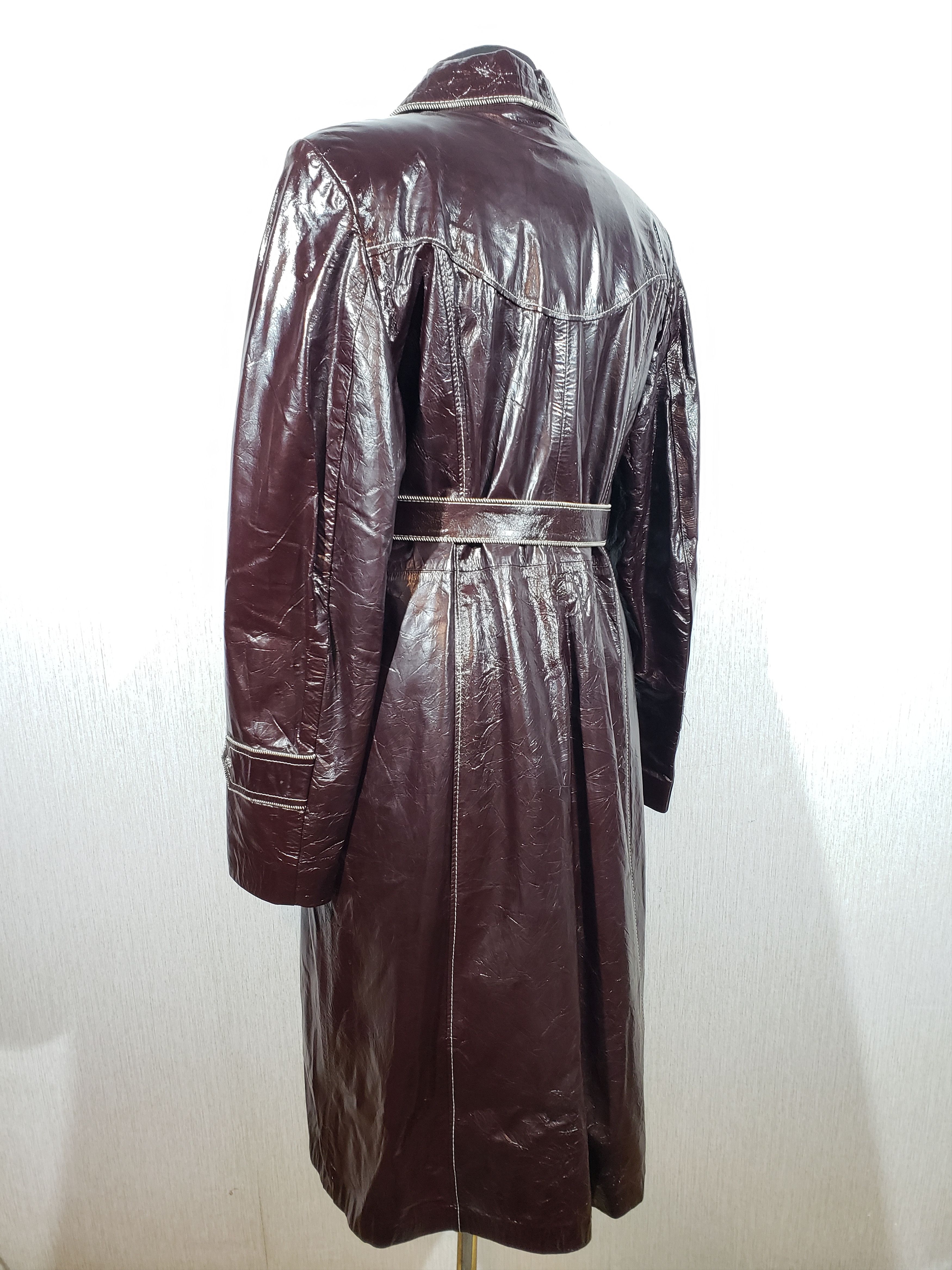 Other Stylish women's brown leather coat with buttons. Size XL / US 12-14 / IT 48-50 - 6 Thumbnail