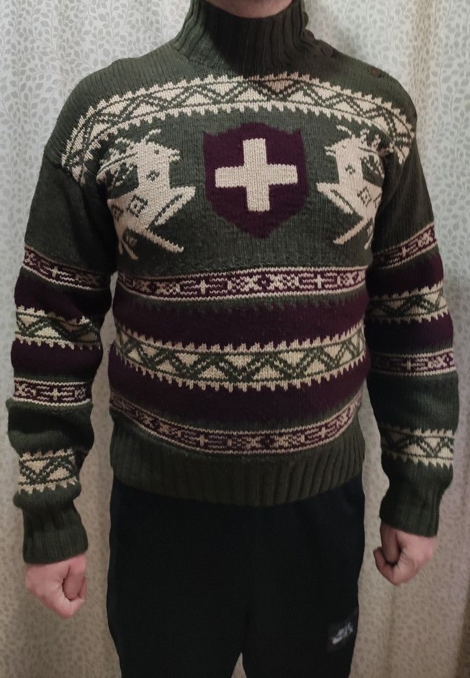 Polo Ralph Lauren × Vintage Men's vintage Polo Ralph Lauren wool hand knit sweater M Size US M / EU 48-50 / 2 - 9 Thumbnail