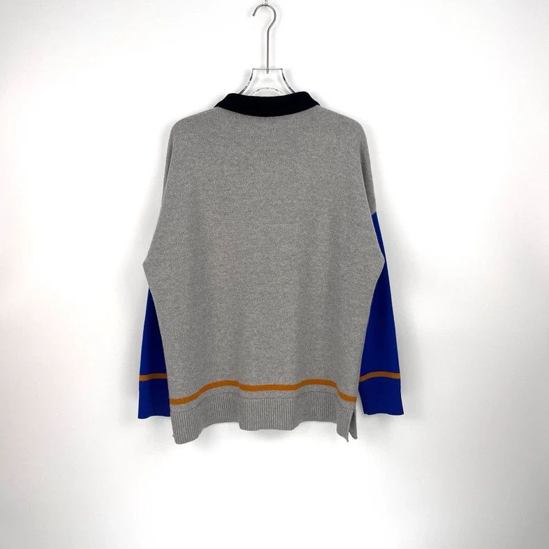 Loewe loewe Grey contrasting wool sweater 2504-Nextarrow Size US S / EU 44-46 / 1 - 4 Thumbnail