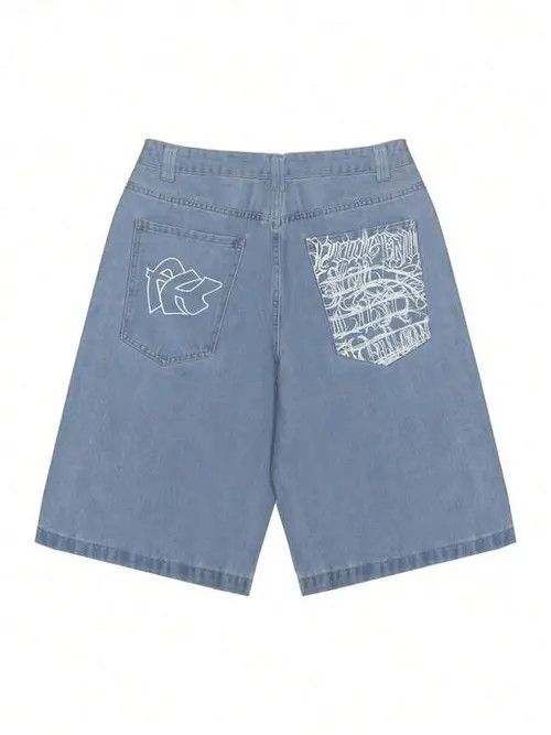 Japanese Brand VINTAGE RETRO 90s drip street shorts jorts Size US 34 / EU 50 - 3 Thumbnail