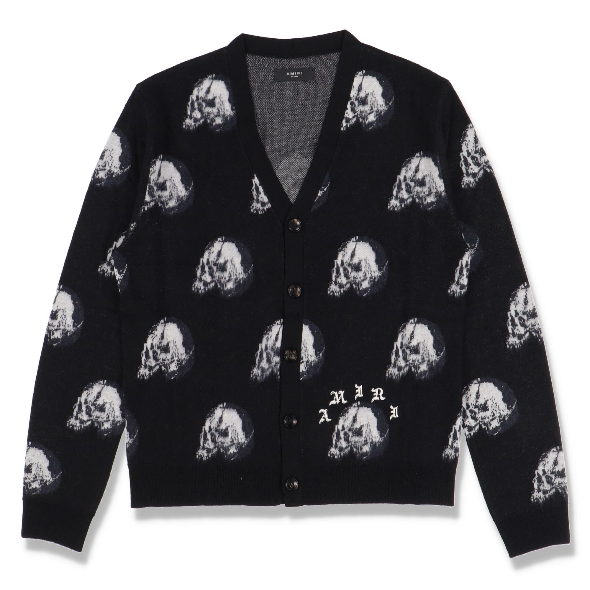 美品 AMIRI × Wes Lang 22AW スカル フリンンジ ニット Amiri × Wes Lang AMIRI x WES LANG SKULL PATTERNED SWEATER