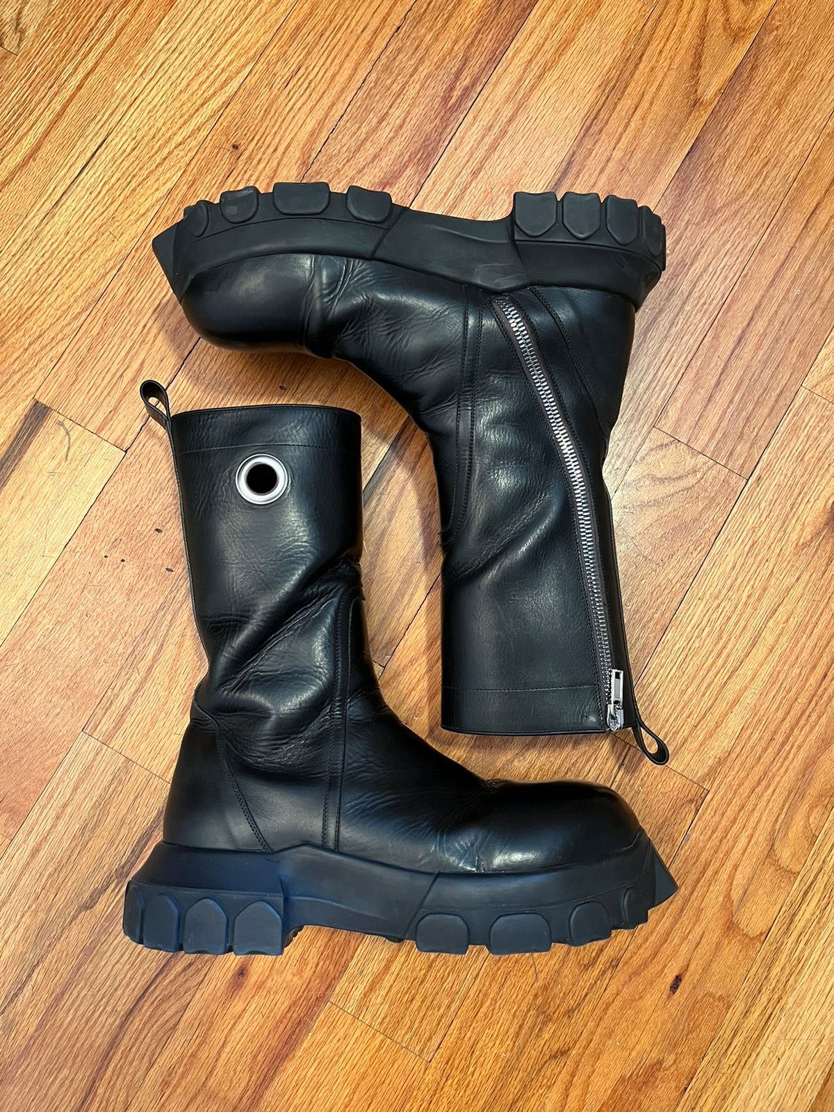 Pre-owned Rick Owens Creeper Boots (tractor Sole) In Black