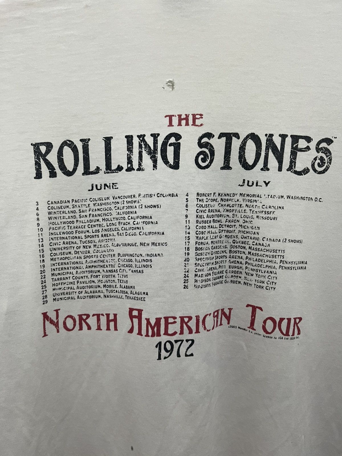 Band Tees The Rolling Stone Vintage ©️ 2005 1972 US Tour Long Sleeve Size US L / EU 52-54 / 3 - 9 Thumbnail