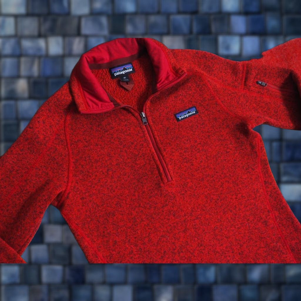 Patagonia Patagonia Better Sweater Speckled Red Hiking Logo 1/4 Zip Fleece Jacket Women XS Size XS / US 0-2 / IT 36-38 - 1 Thumbnail