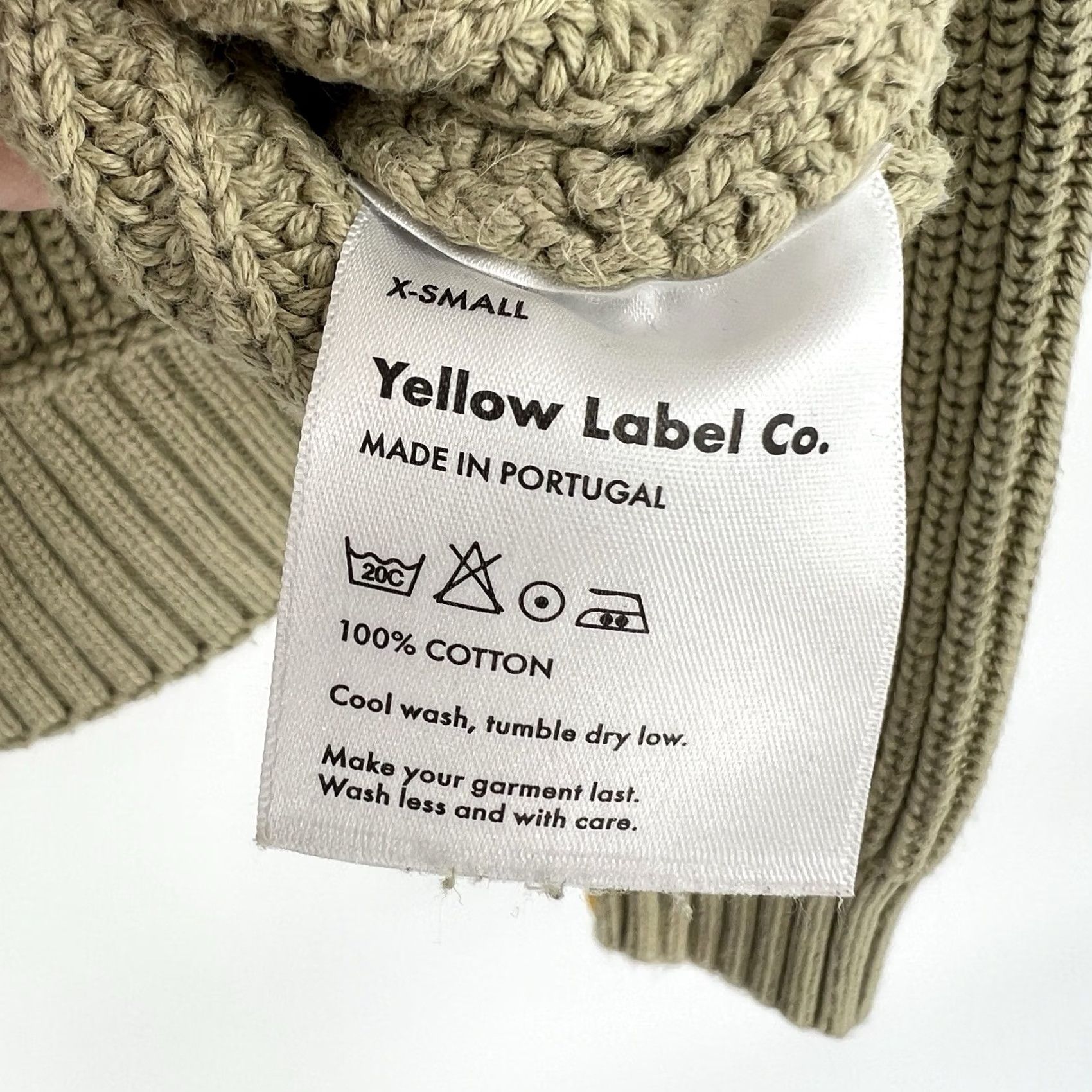 Vintage Yellow Label Co. Chunky Knit Pullover Sweater Beige XS Unisex Adults Small? Size XS / US 0-2 / IT 36-38 - 5 Thumbnail