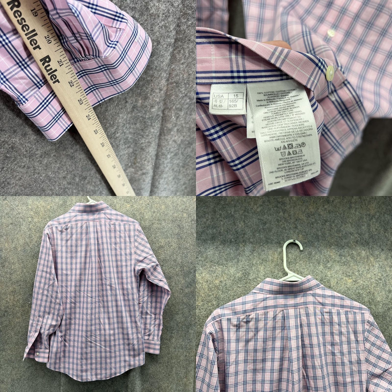 Brooks Brothers Brooks Brothers Shirt Men 15/33 Pink Plaid Regent Supima Button-Down Casual Formal Business Size US M / EU 48-50 / 2 - 8 Thumbnail