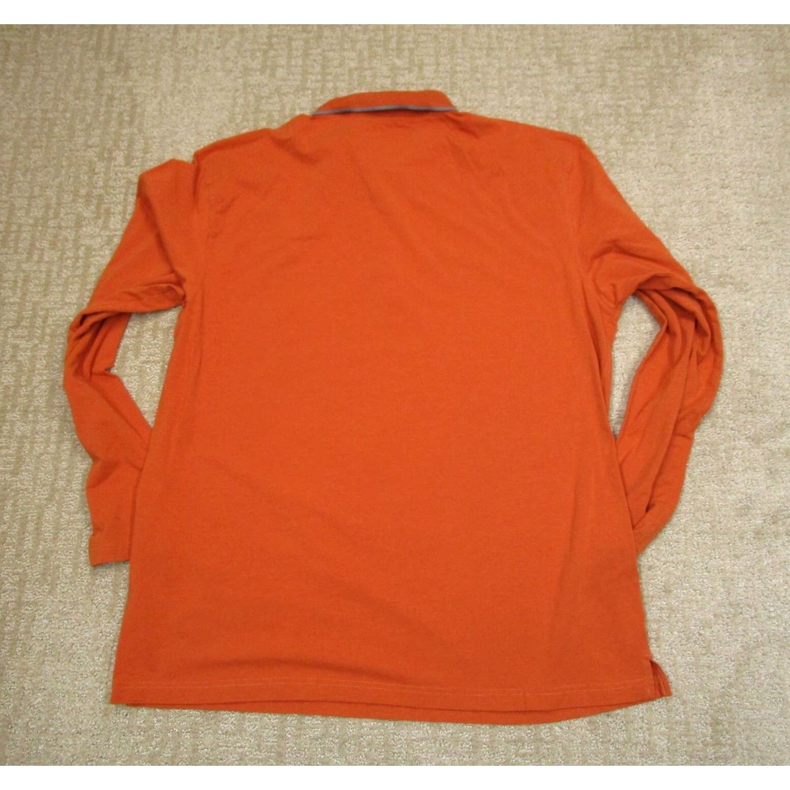 Vintage Coolibar Polo Shirt Men XL Orange Long Sleeve UV Performance Wicking Shirt Size US XL / EU 56 / 4 - 3 Thumbnail