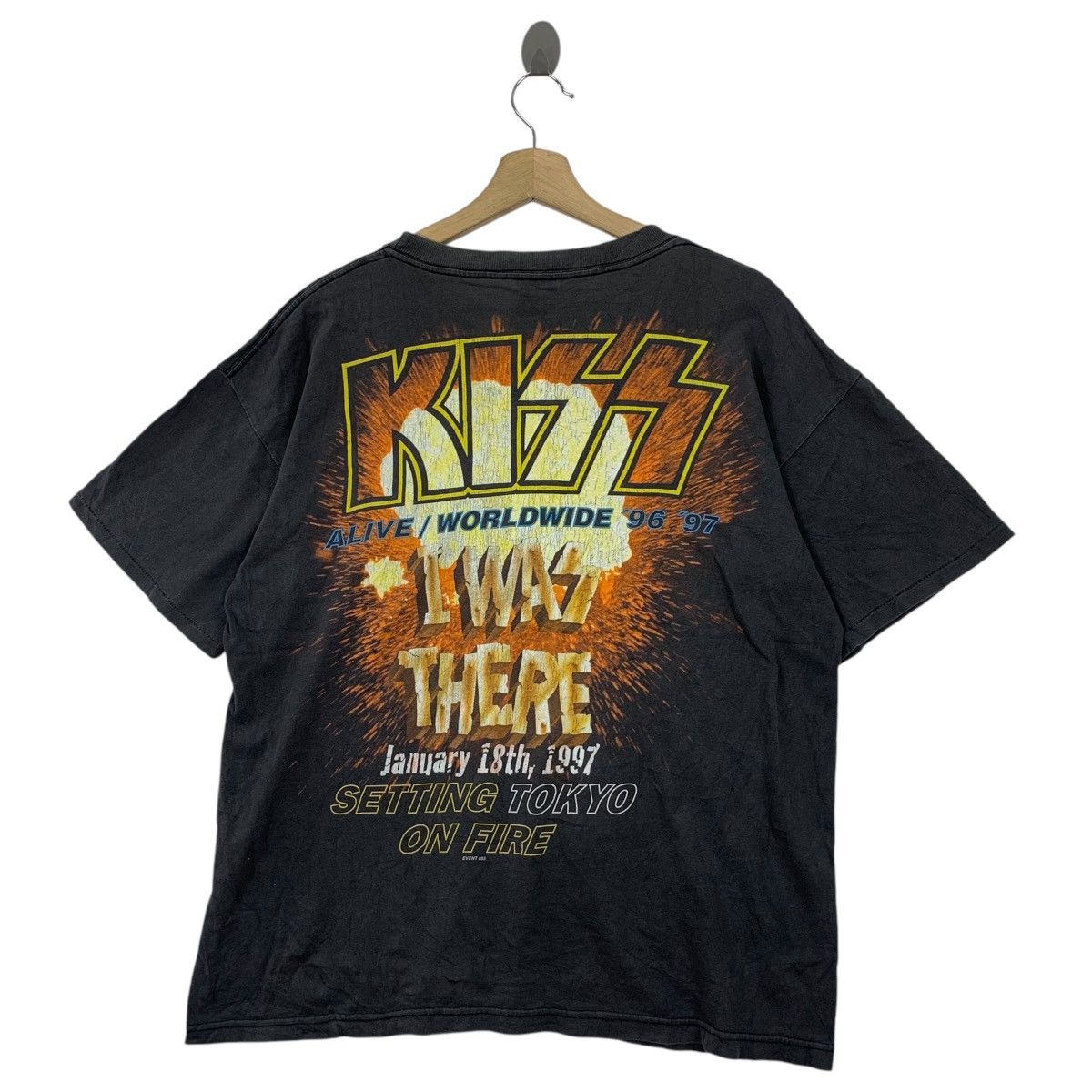 Vintage 1996 KISS ALIVE WORLDWIDE Tokyo Tour Tee Shirt Top