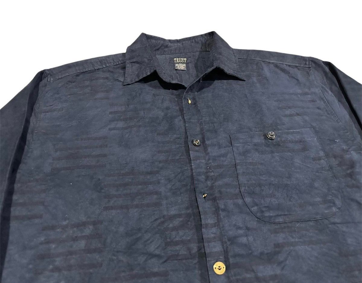 Designer × Japanese Brand × Vintage 🔥Sick Y2K Trust Jacquard Shirt Oversized Size US XXL / EU 58 / 5 - 3 Thumbnail