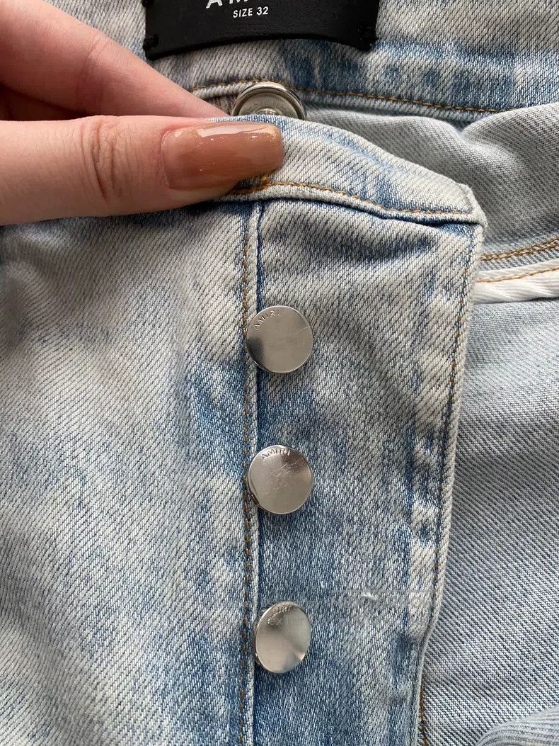 Amiri Amiri Size 32 Washed blue Grateful Dead co-branded rainbow Size US 32 / EU 48 - 6 Thumbnail
