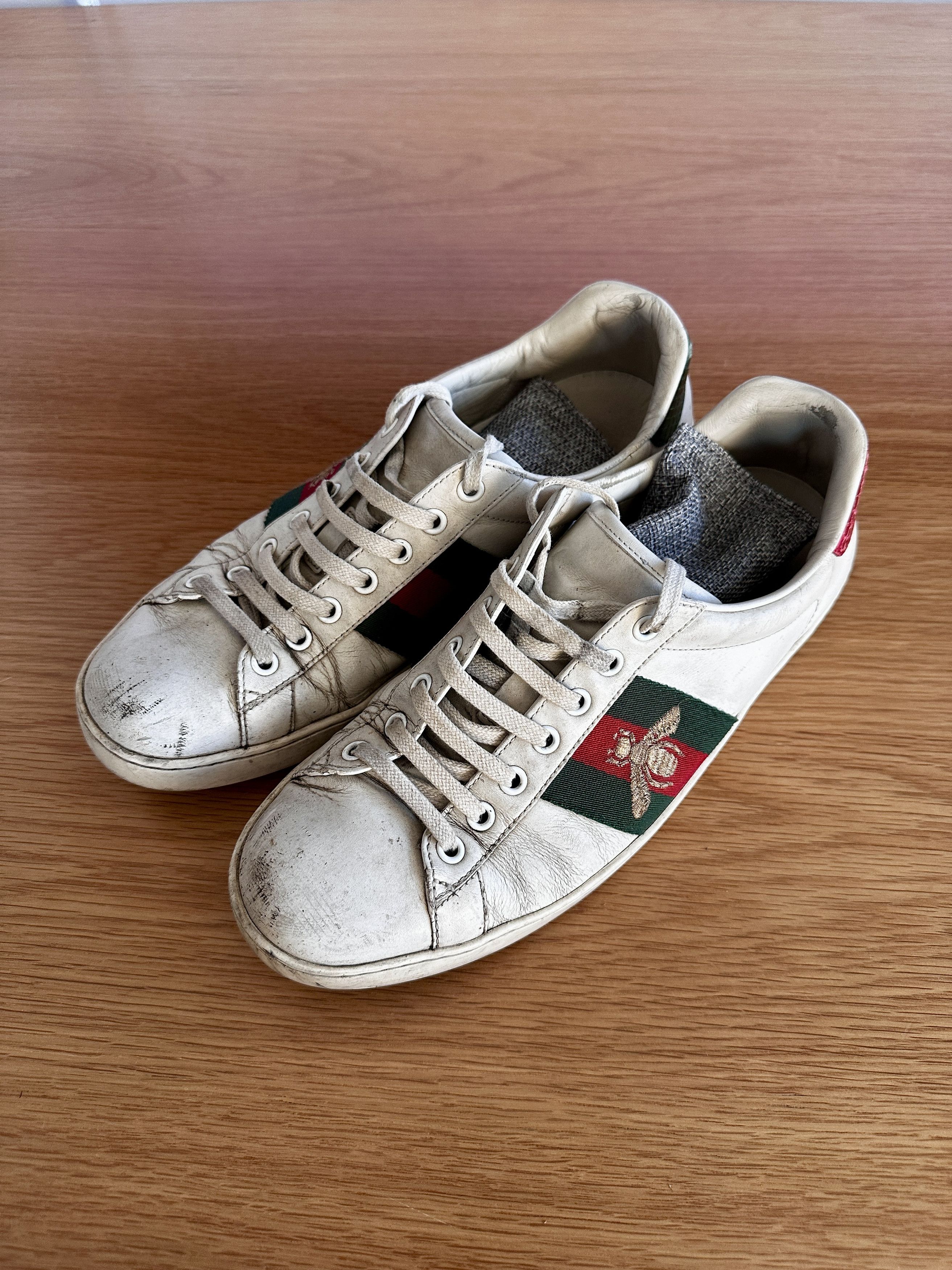 Gucci Gucci Ace Embroidered Bee Sneaker Size US 9 / EU 42 - 2 Thumbnail