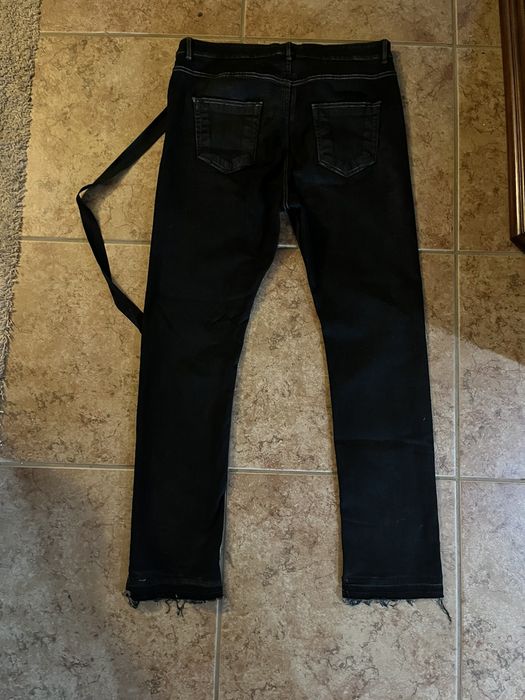 Rick Owens Rick Owen DRKSHDW Detroit cut wax denim jeans Grailed