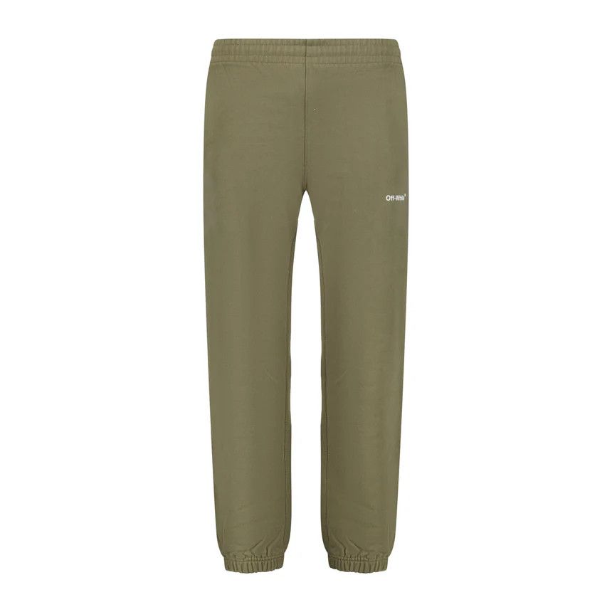 Off-White o1gr1nt0125 Wave Diag Slim Shorten Sweatpant in Army Green Size US 36 / EU 52 - 1 Thumbnail