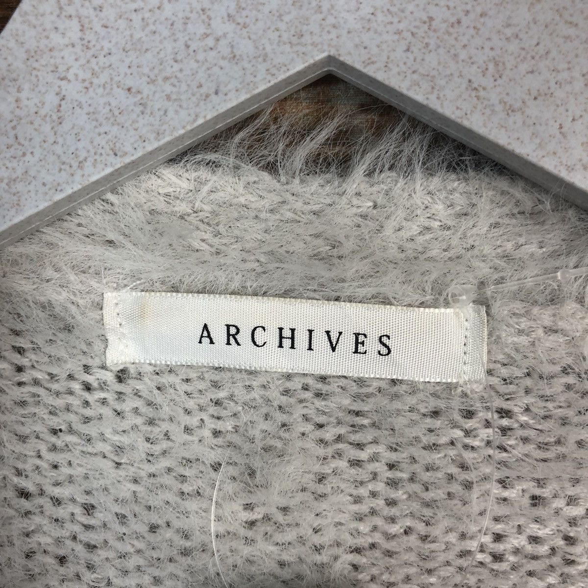 Homespun Knitwear Archives Grey fur mohair shaggy Cardigan Knitwear #A1325 Size M / US 6-8 / IT 42-44 - 9 Thumbnail