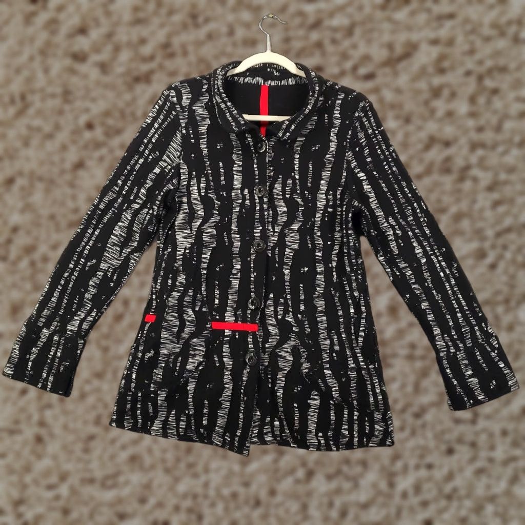 Vintage Womens Jacket Black Size Small Reversible Button Up Artsy Parsley & Sage Size S / US 4 / IT 40 - 1 Thumbnail