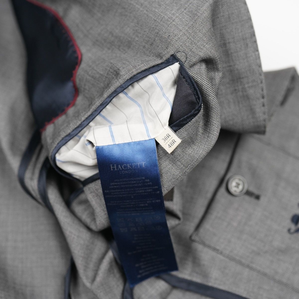 Hackett × Loro Piana Hackett Loro Piana Suit Grey Blazer Jacket Size 38R - 18 Thumbnail