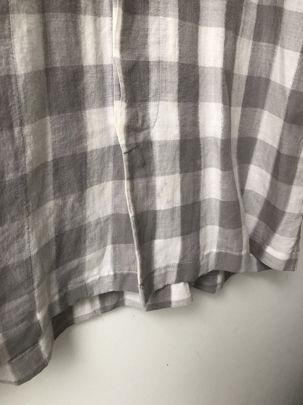 Issey Miyake Gingham linen shirt Size US M / EU 48-50 / 2 - 4 Thumbnail