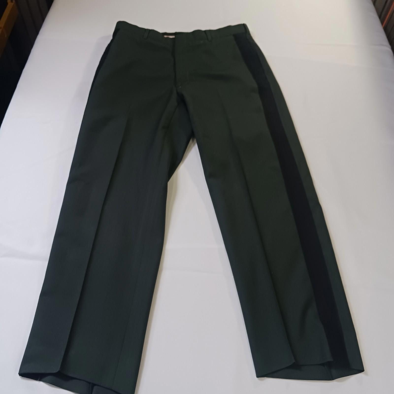 Designer Tennessee Apparel Men 34S Poly/Wool Serge Army Green Trouser Size ONE SIZE - 10 Thumbnail
