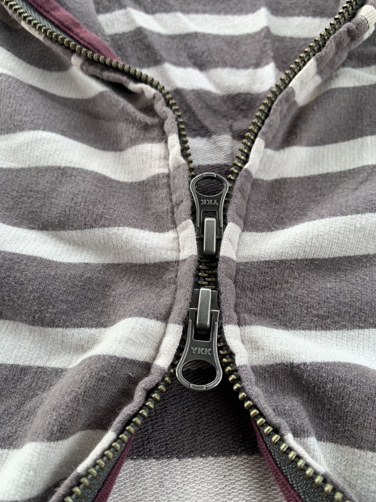 Quiksilver Quiksilver Sunfaded Stripe Disstressed Zip Up Jacket Hoodie Size US XL / EU 56 / 4 - 7 Thumbnail
