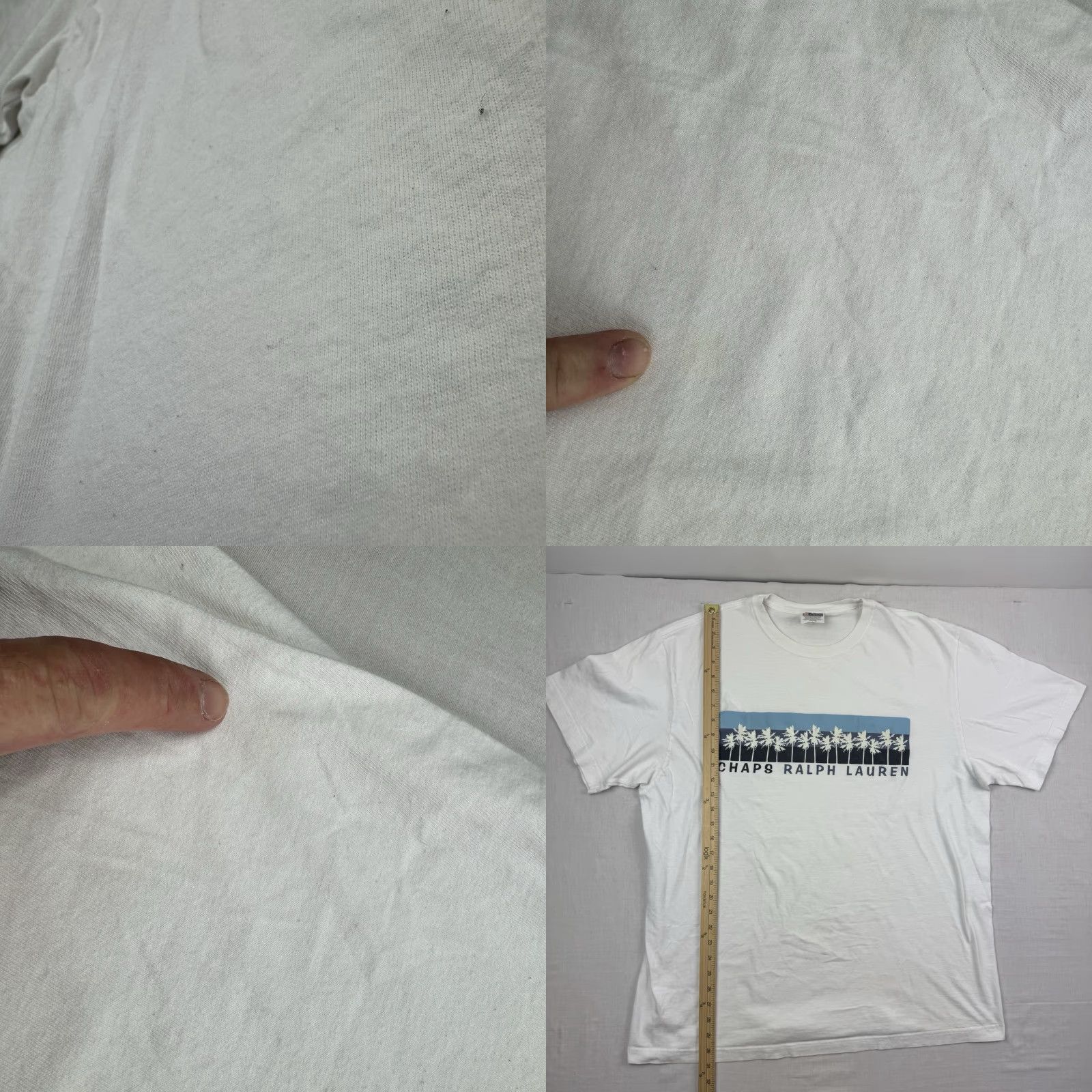 Chaps VINTAGE Chaps Ralph Lauren T Shirt Adult XL White Palm Trees Box Logo Grunge Y2K 90s Mens Size US XL / EU 56 / 4 - 8 Thumbnail