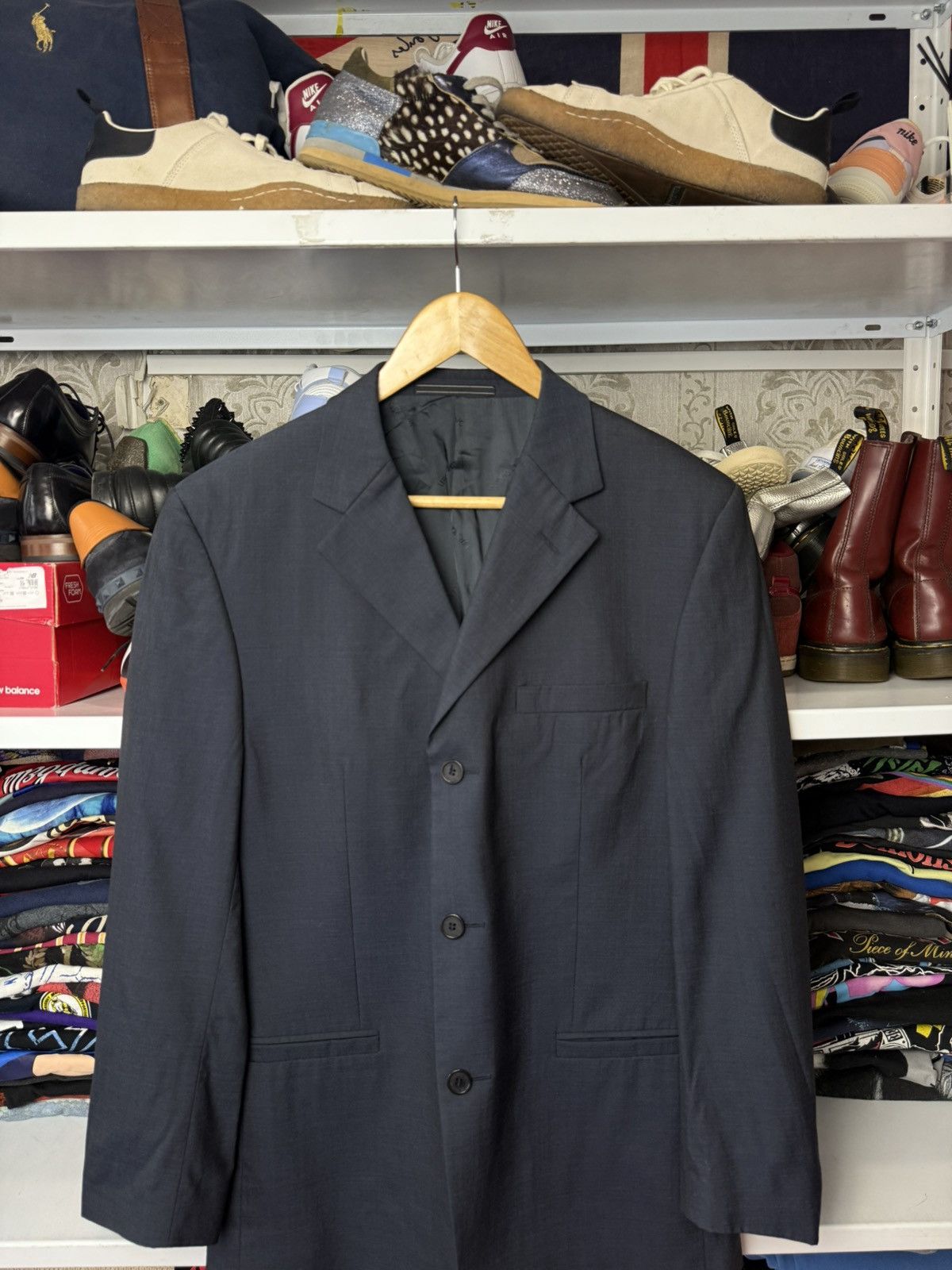 Vintage Vintage Versace Classic Black Blazer Luxury Y2K Size 48R - 2 Thumbnail