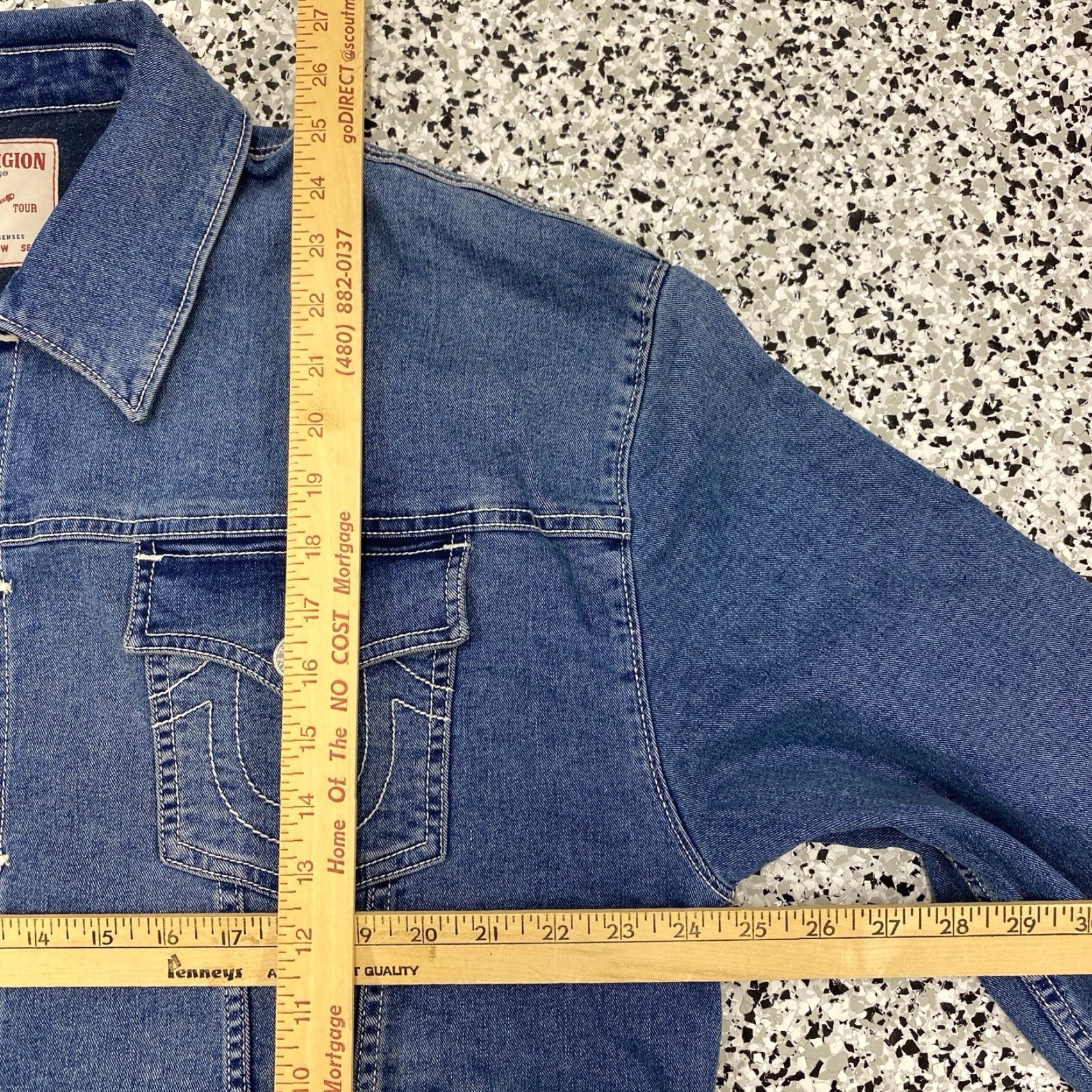 True Religion True Religion Womens Jacket Denim Glitter Oversized Size XLarge NWT Size XL / US 12-14 / IT 48-50 - 4 Thumbnail