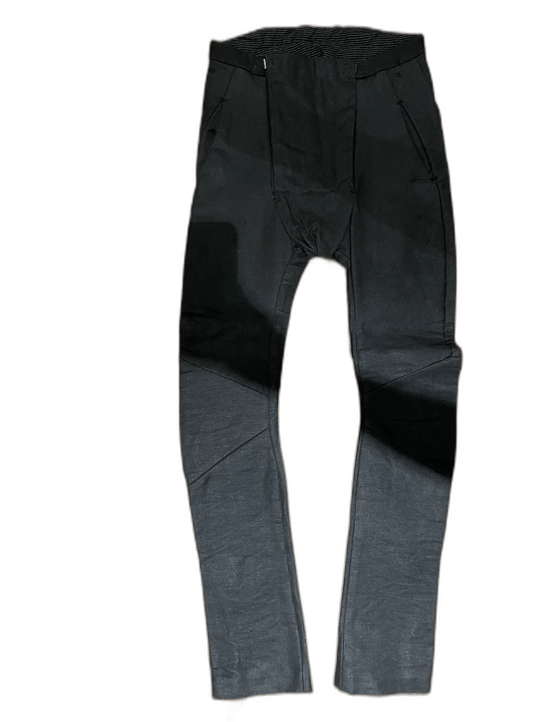 Boris Bidjan Saberi black oil-wax fabric pants by boris bidjan saberi Size US 26 / EU 42 - 1 Thumbnail