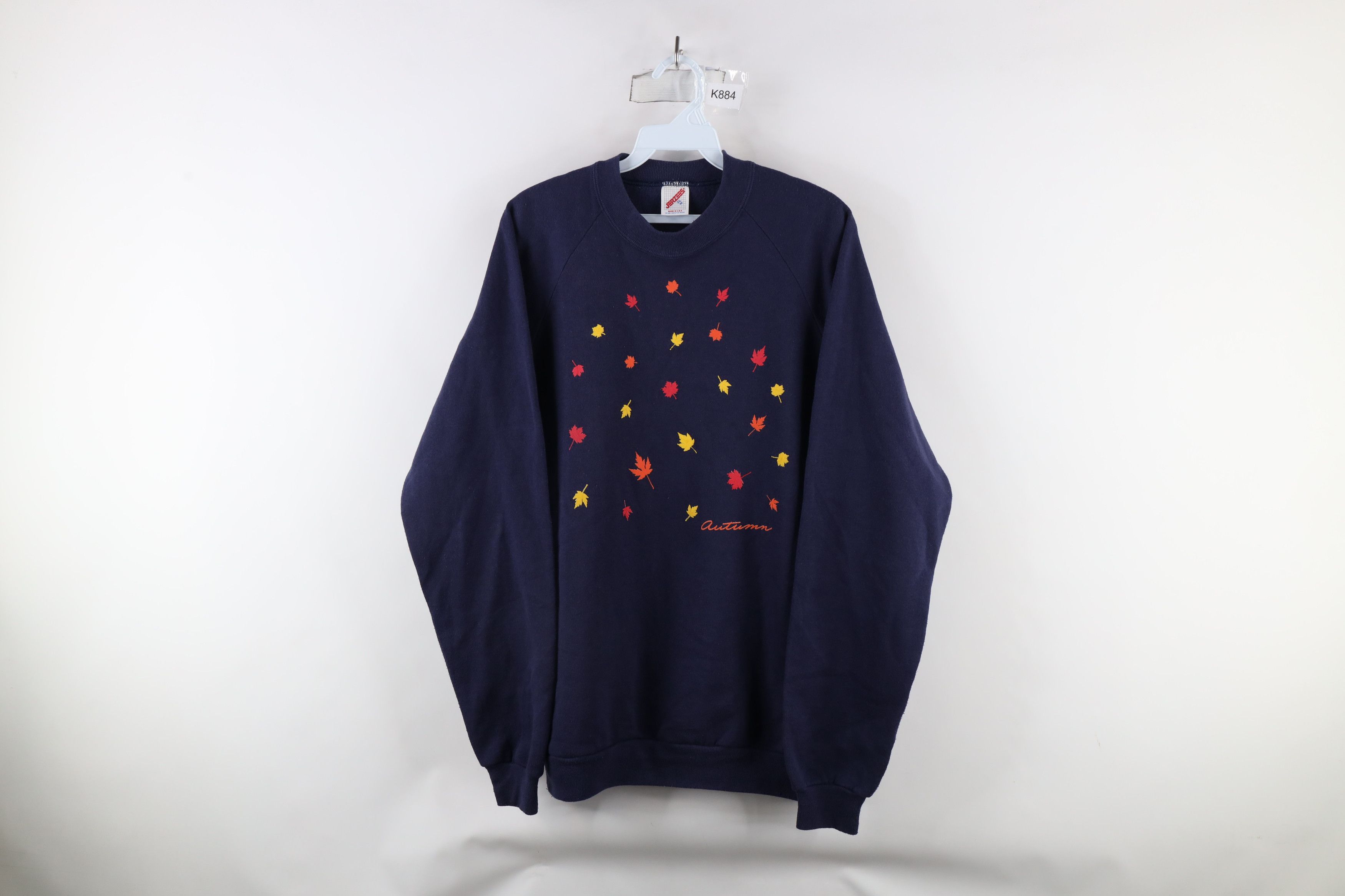 Vintage Vintage 90s Streetwear Out Autumn Leaves Sweatshirt USA Size XL / US 12-14 / IT 48-50 - 1 Thumbnail